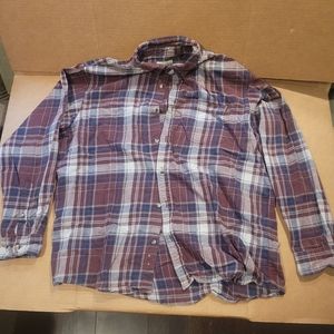 XL Hobbs Creek Red And Blue Plaid Flannel Shirt